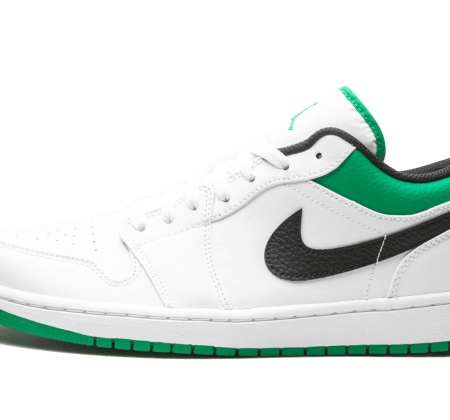 Nike Sko Air Jordan 1 Low Hvid Lucky Grøn Sort